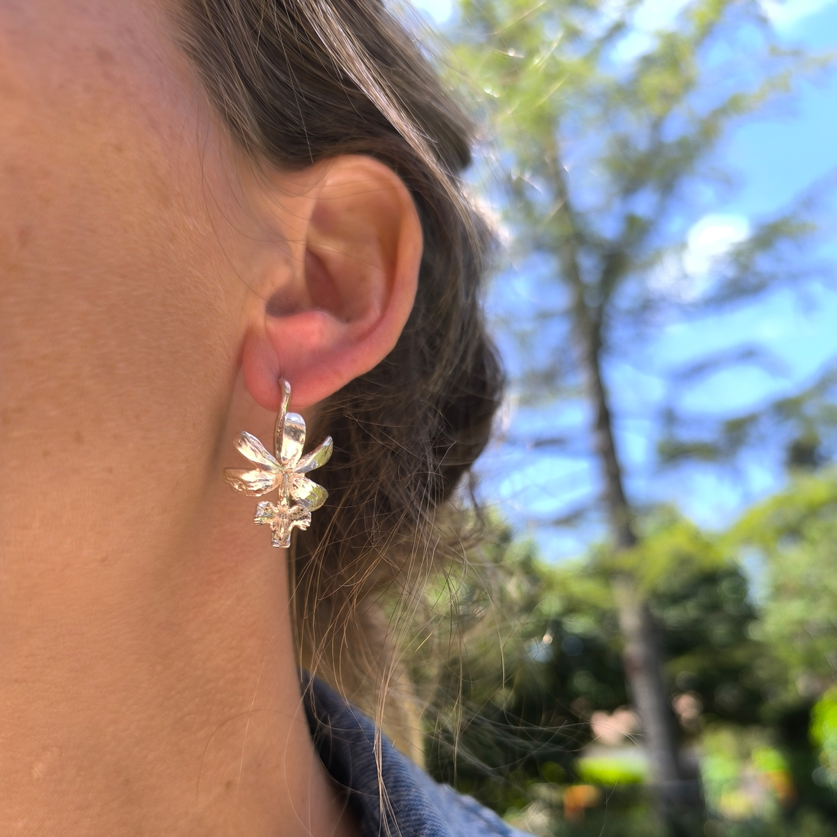 Pendientes Orquídea Epidendrum - Imagen 3