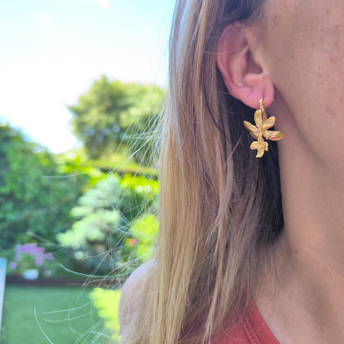 Pendientes Orquídea Epidendrum - Imagen 6